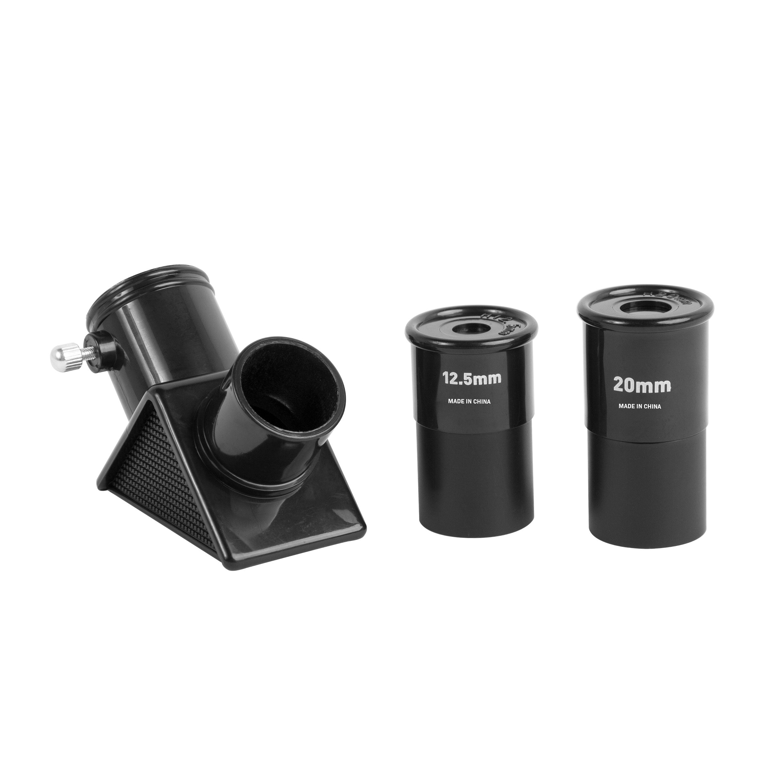 one 12.5 mm eyepiece, one 20mm eyepiece and diagonal