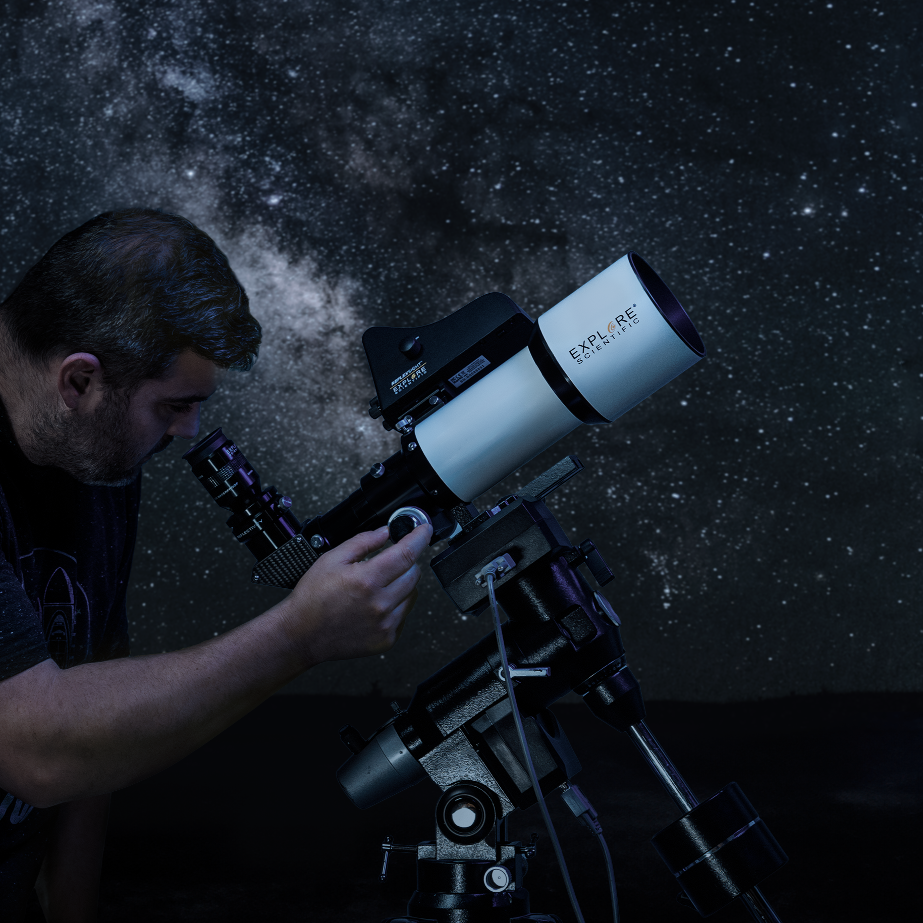 Explore Scientific ED80 Essential Series Télescope réfracteur triplet espacé dans l'air - ES-ED0806-02