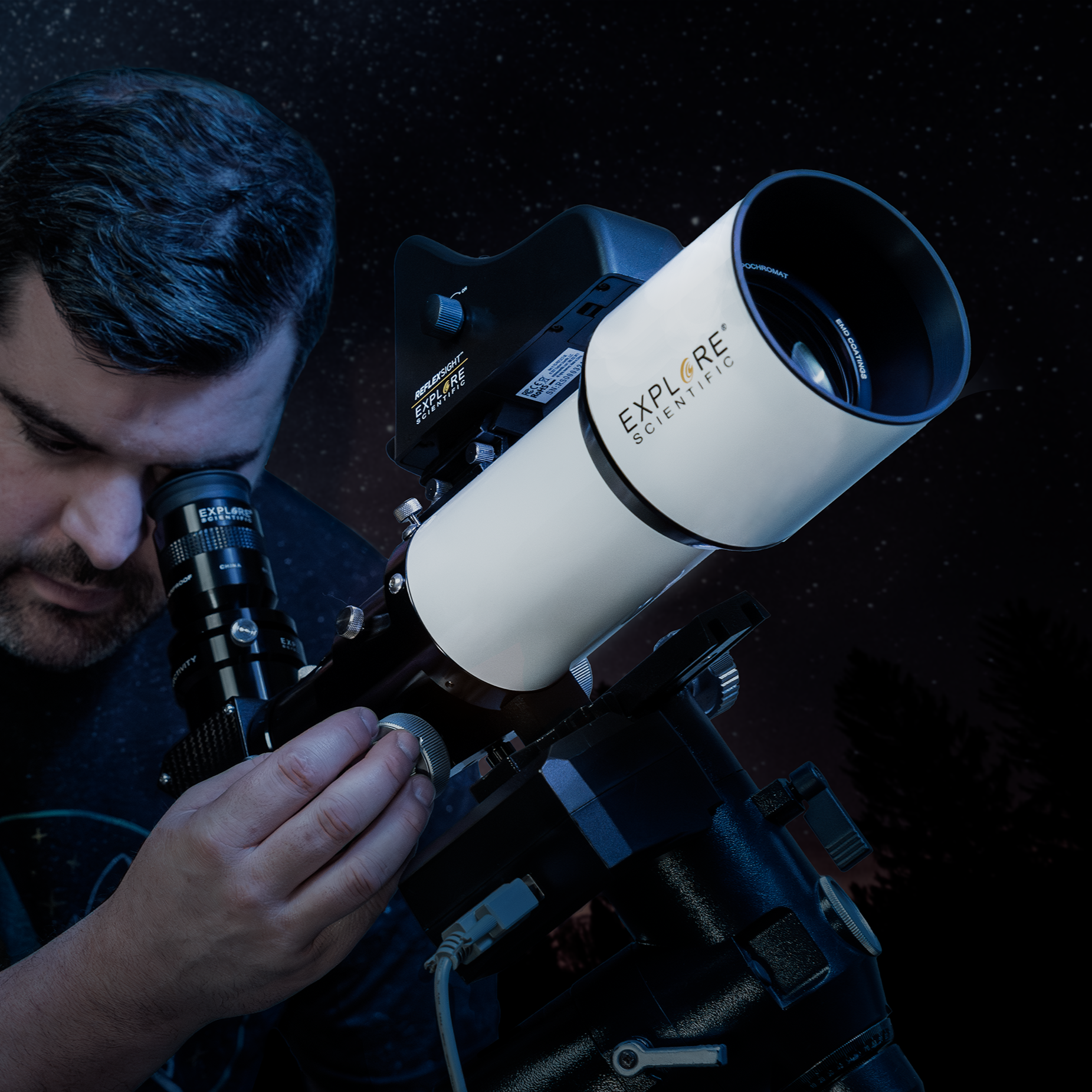 Explore Scientific ED80 Essential Series Télescope réfracteur triplet espacé dans l'air - ES-ED0806-02