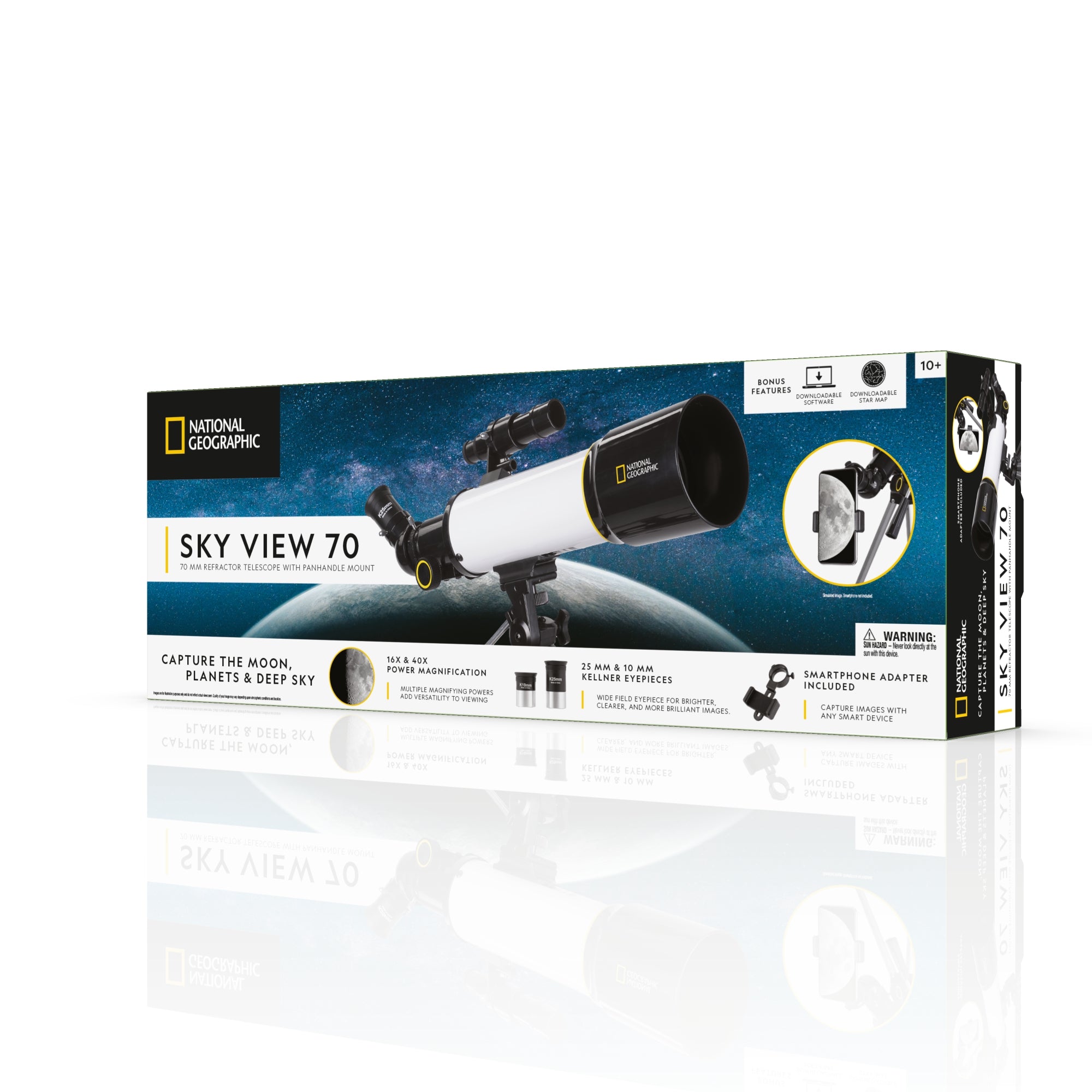 National Geographic Sky View 70 - 70 mm Refrattator Telescope con monte Panhandle - 80-00370