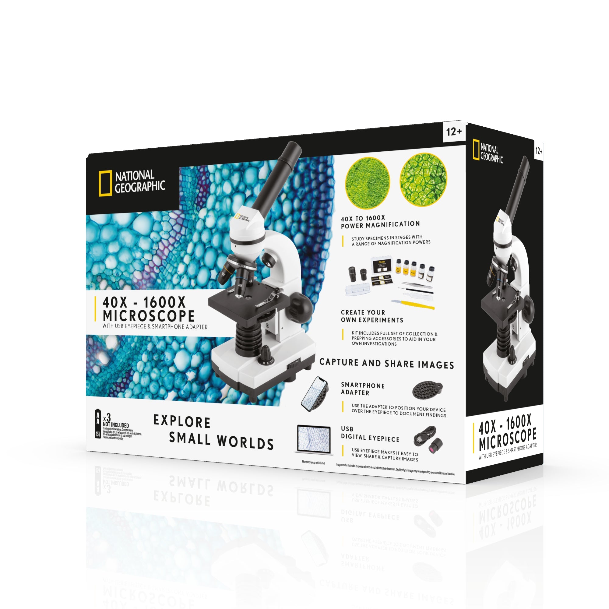 National Geographic 40x-1600x Mikroskop mit USB-Okular