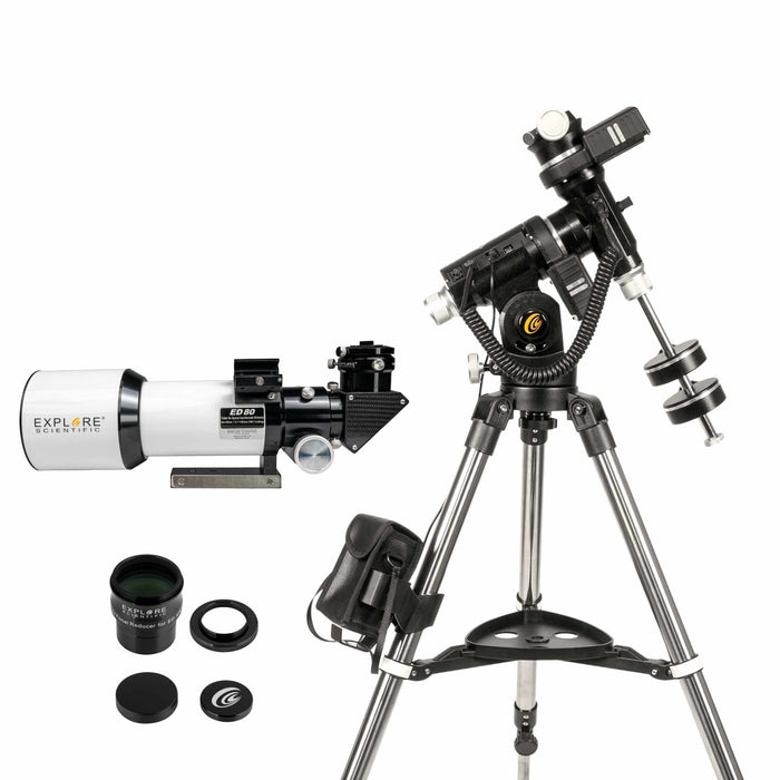 Explore Scientific ED80 Essential Series Télescope réfracteur triplet espacé dans l'air - ES-ED0806-02