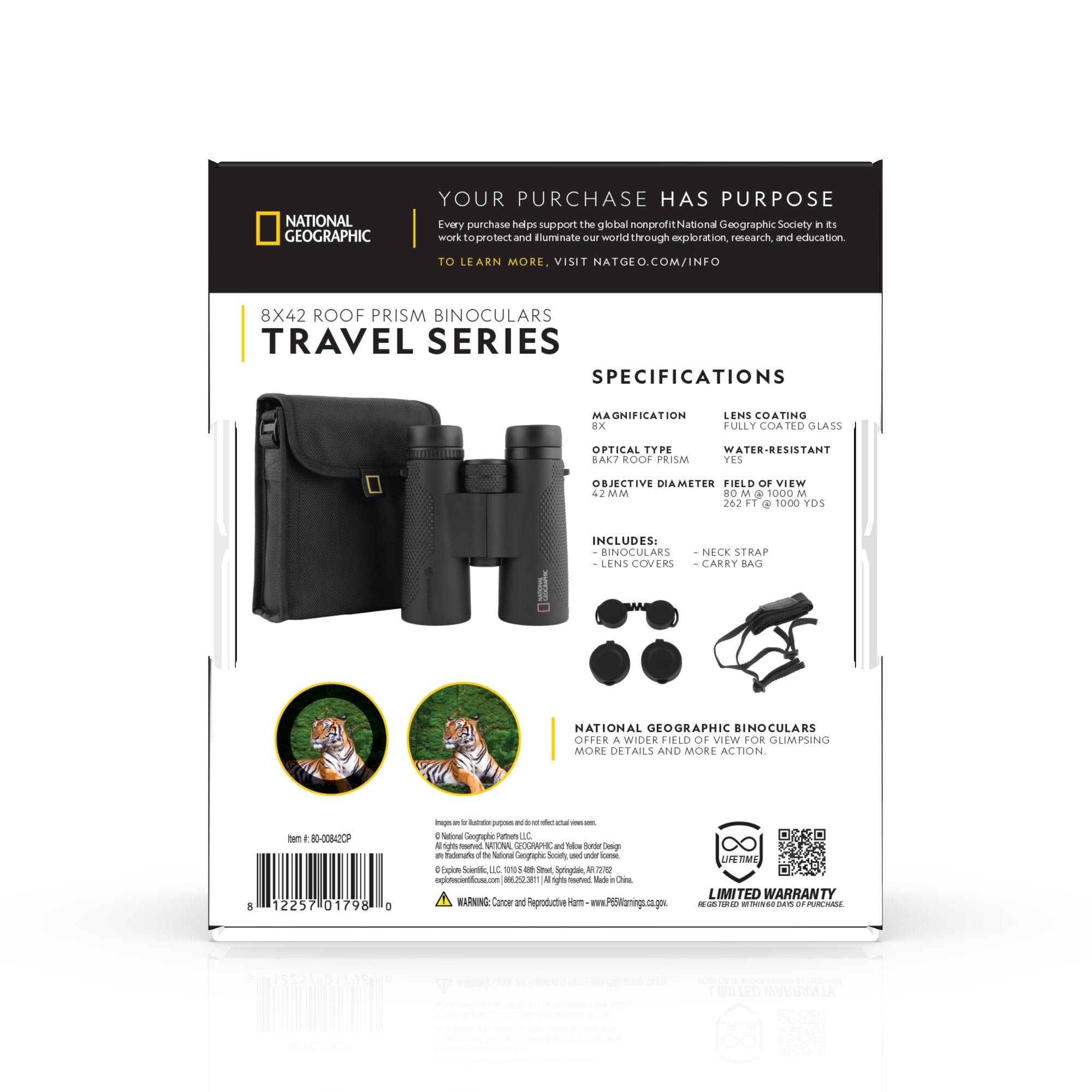 National Geographic 8x42 binoculares - 80-00842cp